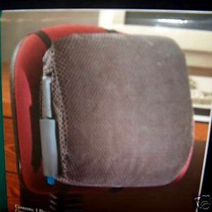 ELDON 08248 CHARCOAL GRAY ADUSTABLE LUMBAR BACK CUSHION W/ BUSH BUTTON NIB